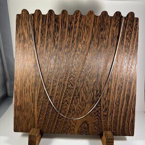 Sterling Silver Snake Chain Necklace 18 Inches 925 Italy Lobster Clasp Minimalis